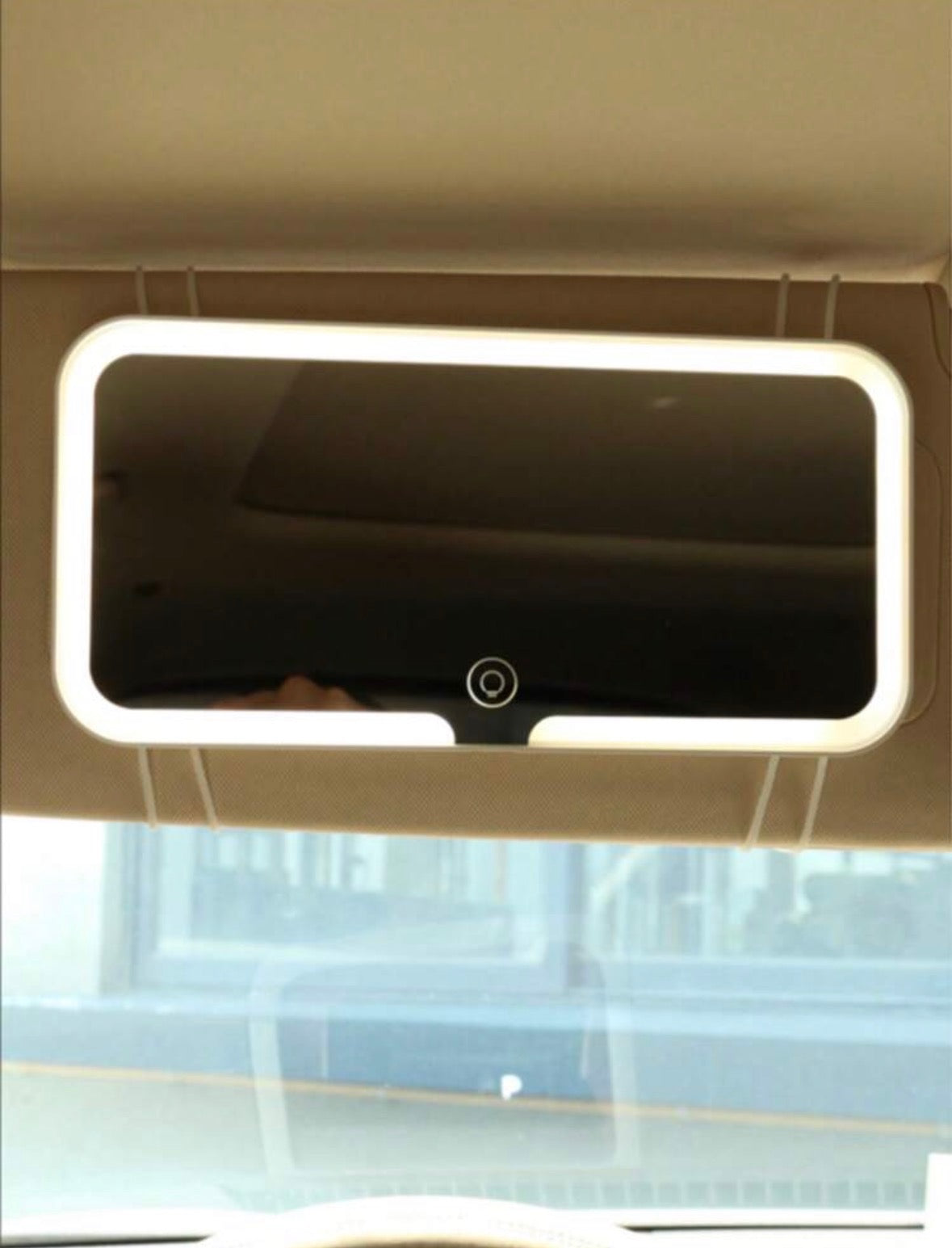 Espejo portátil para auto con luz LED